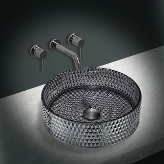 Раковина стеклянная Vincea VBS-5GL03, накладная, цвет черный